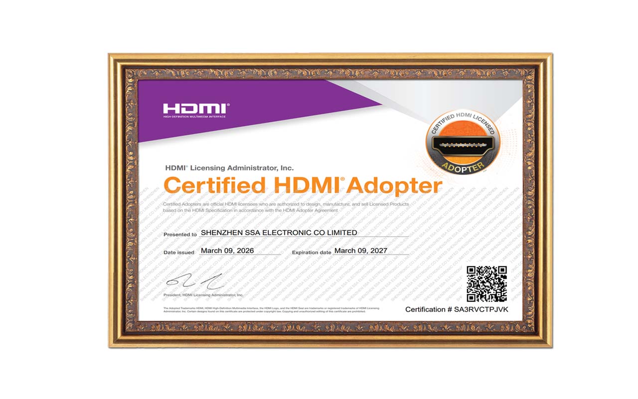 SSA Renews HDMI Certification 2026-2027