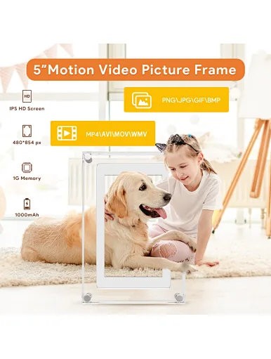 5 inch Acrylic Motion Video Frame 8GB_Shenzhen SSA Electronic Co Ltd