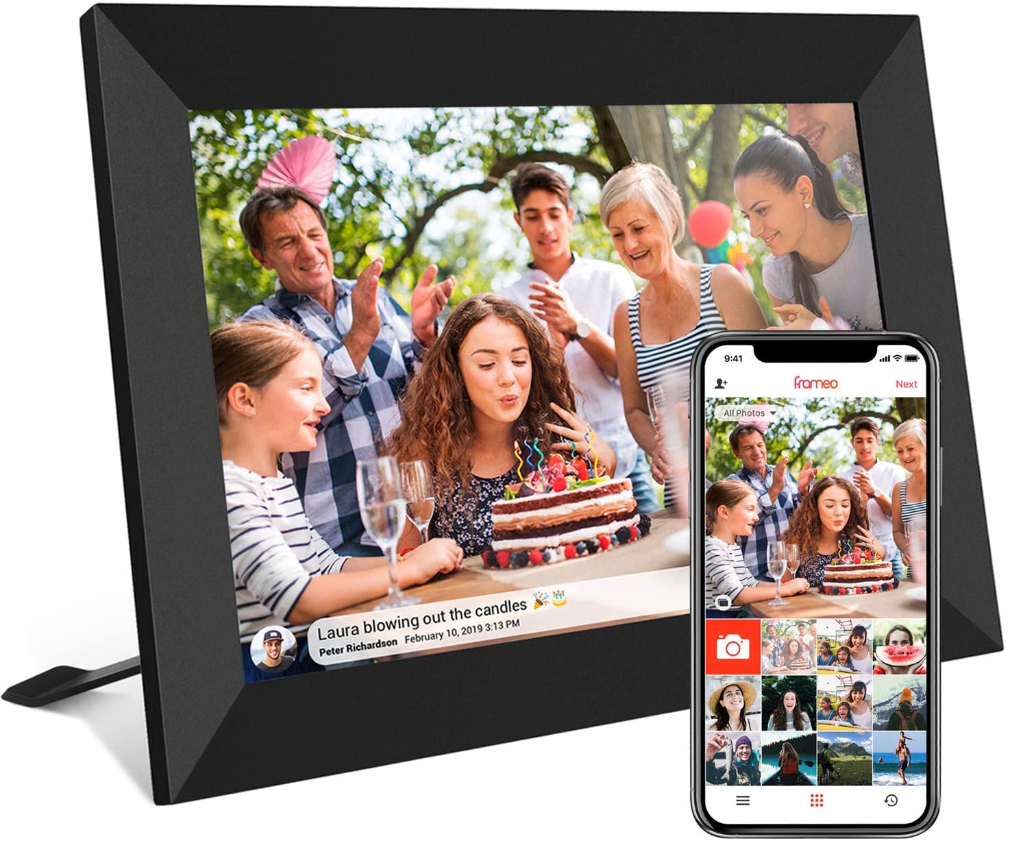FRAMEO WiFi Digital Photo Frame 10.1 Inch